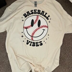 Large Baseball Vibes T Shirt